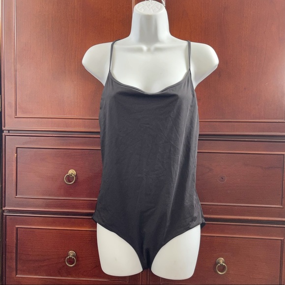 Cos cross back black one piece swimsuit - Picture 2 of 5